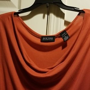 Orange Asymmeyrical shirt